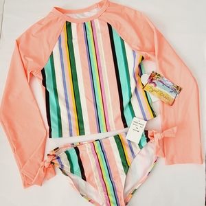 New with tags size 14 girls 2 piece swim suit
